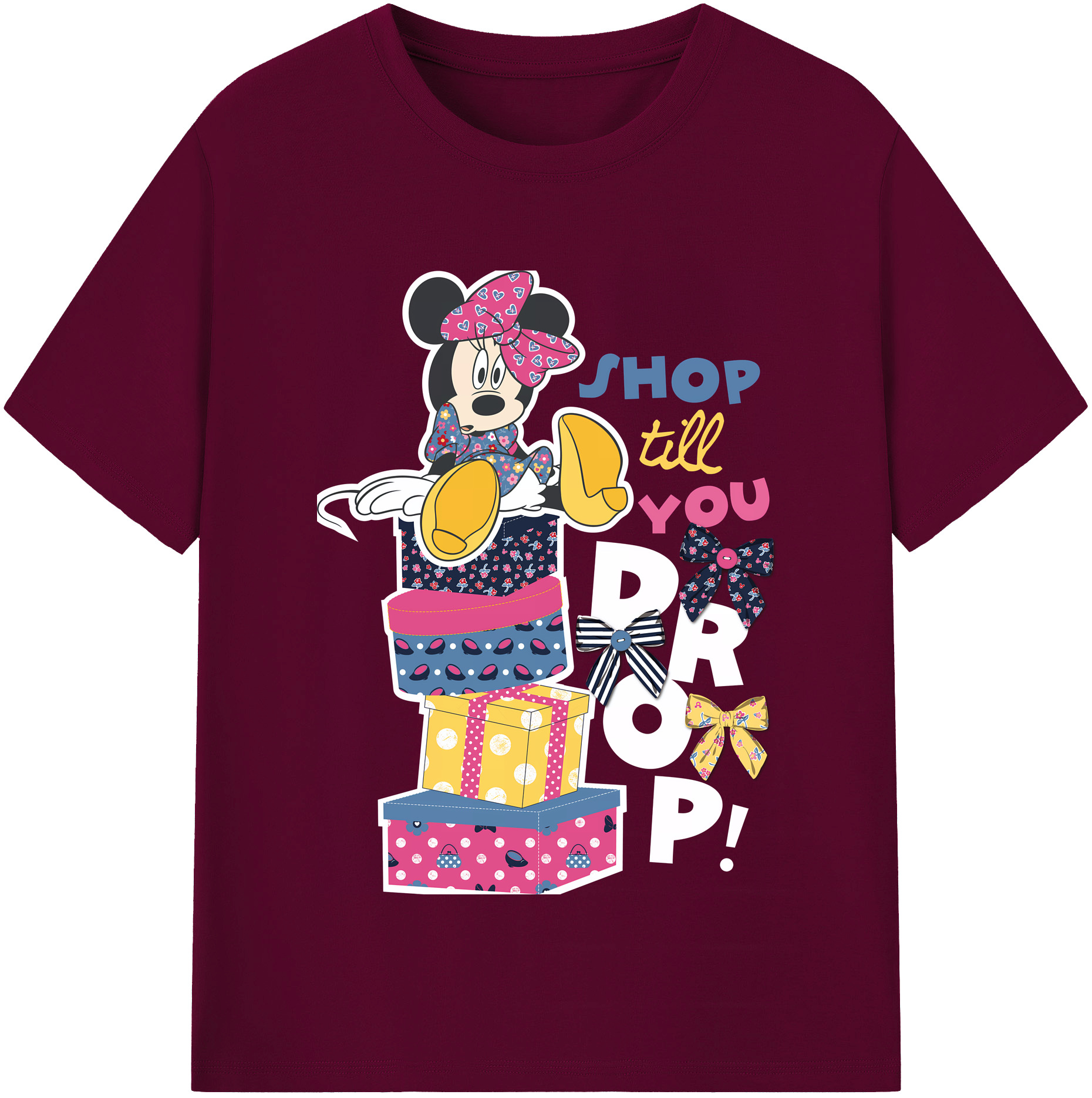 （画像用） ミッキーマウス Mickey Mouse レディースカジュアルプリントTシャツ（綿100％）